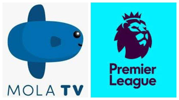 Logo Mola TV bersandingan dengan Logo Liga Inggris