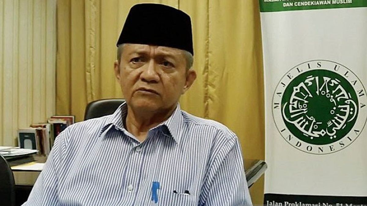 Wakil Ketua MUI Anwar Abbas saat diwawancarai soal konflik di Desa Wadas