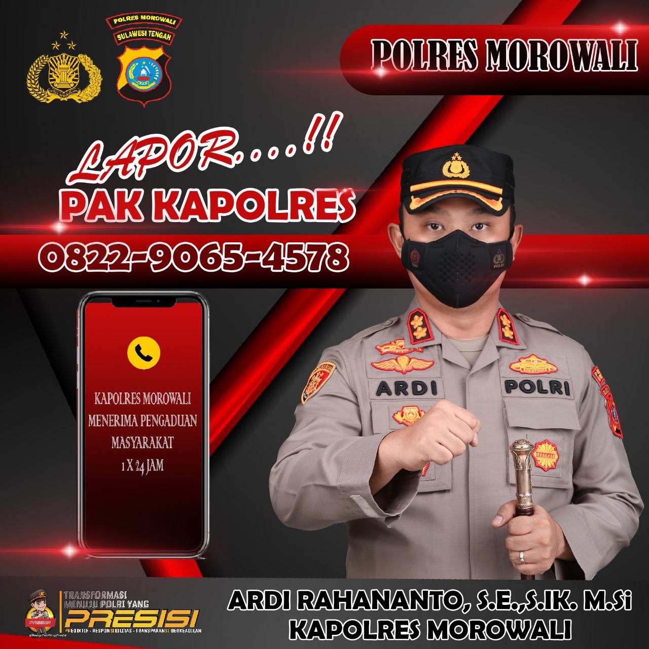 Marak Orang Mengaku Kapolres/Pejabat Polres, Kapolres Morowali Buka Nomor Aduan