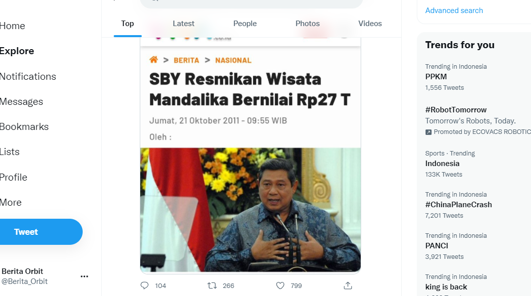 Trending! Warganet Ramai Bicarakan 27 T di Twitter, Soal Mandalika?  