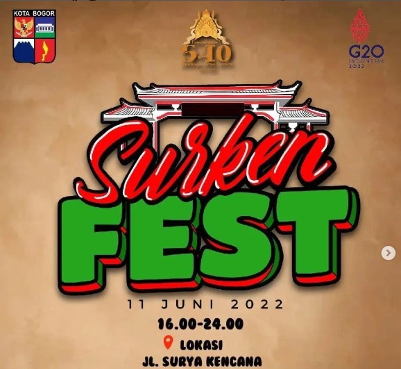 Poster Surken Fest. Foto: Instagram @pemkotbogor