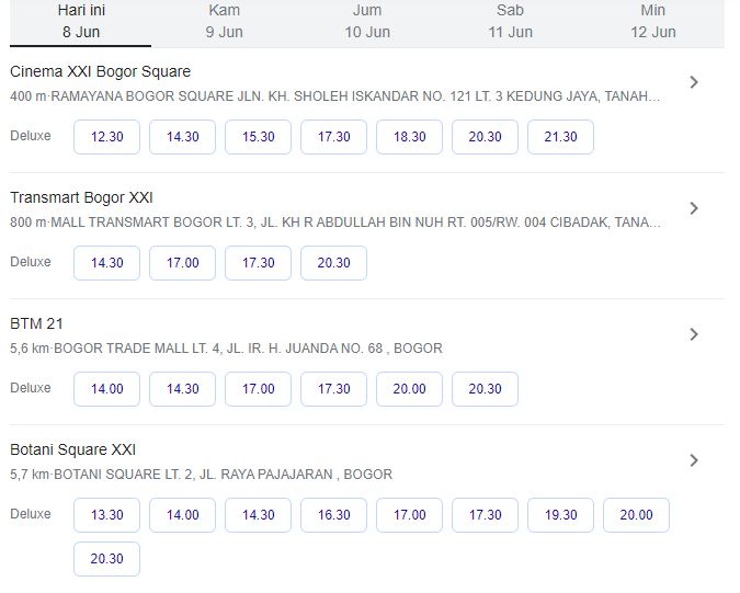 Jadwal tayang Jurassic World Dominion di bioskop-bioskop di Bogor. 