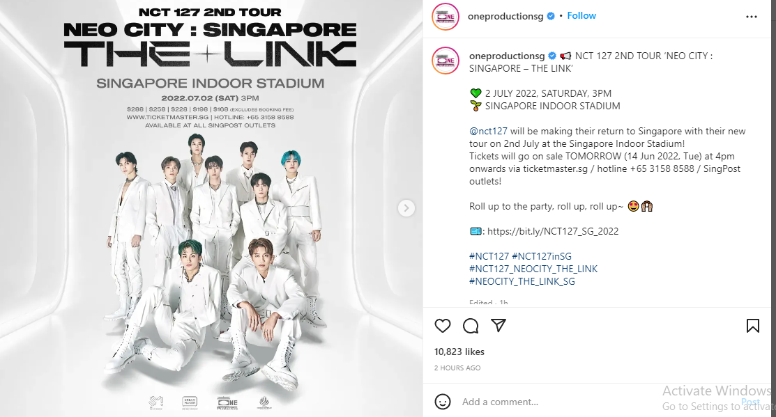 Boy Band NCT konser di Singapura, 2 Juli 2022 mendatang.