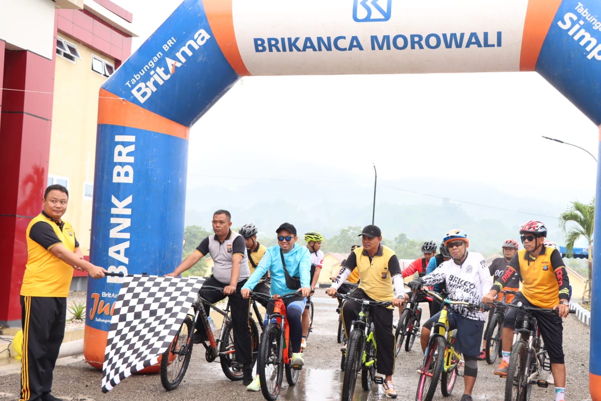 Jelang Hut Bhayangkara ke-76 Polres Morowali Gelar Fun Bike