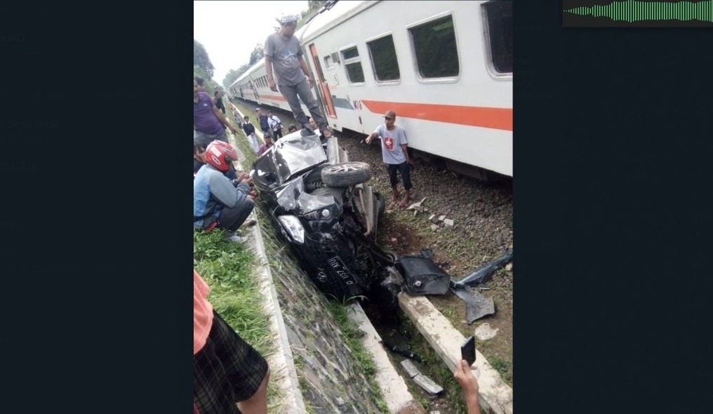 Tangkapan layar video yang direkam warga di lokasi kejadian.