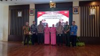 Pemda Morowali menggelar pisah sambut Kapolres setempat yang di ruang Pola, Kantor Bupati Morowali, Desa Bente, Kecamatan Bungku Tengah, pada Kamis, 30 Juni 2022. Foto: Supriyono
