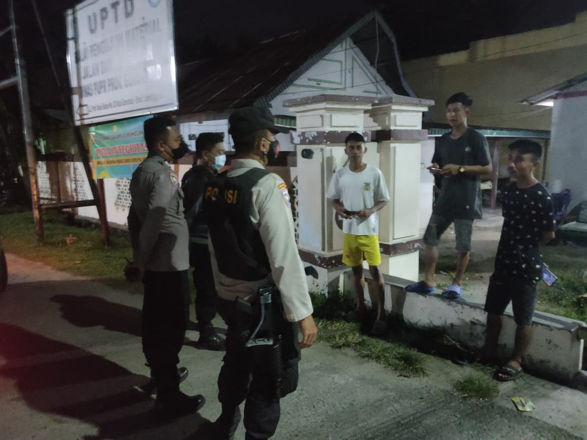 Polsek Kota Utara pada Senin malam, 11 Juli 2022. Foto: Dok Polres Gorontalo Kota 