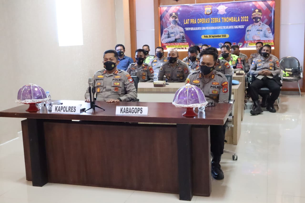 Polres Morowali Ikuti Gelar Lat Pra Ops Zebra Tinombala 2022 Secara Virtual