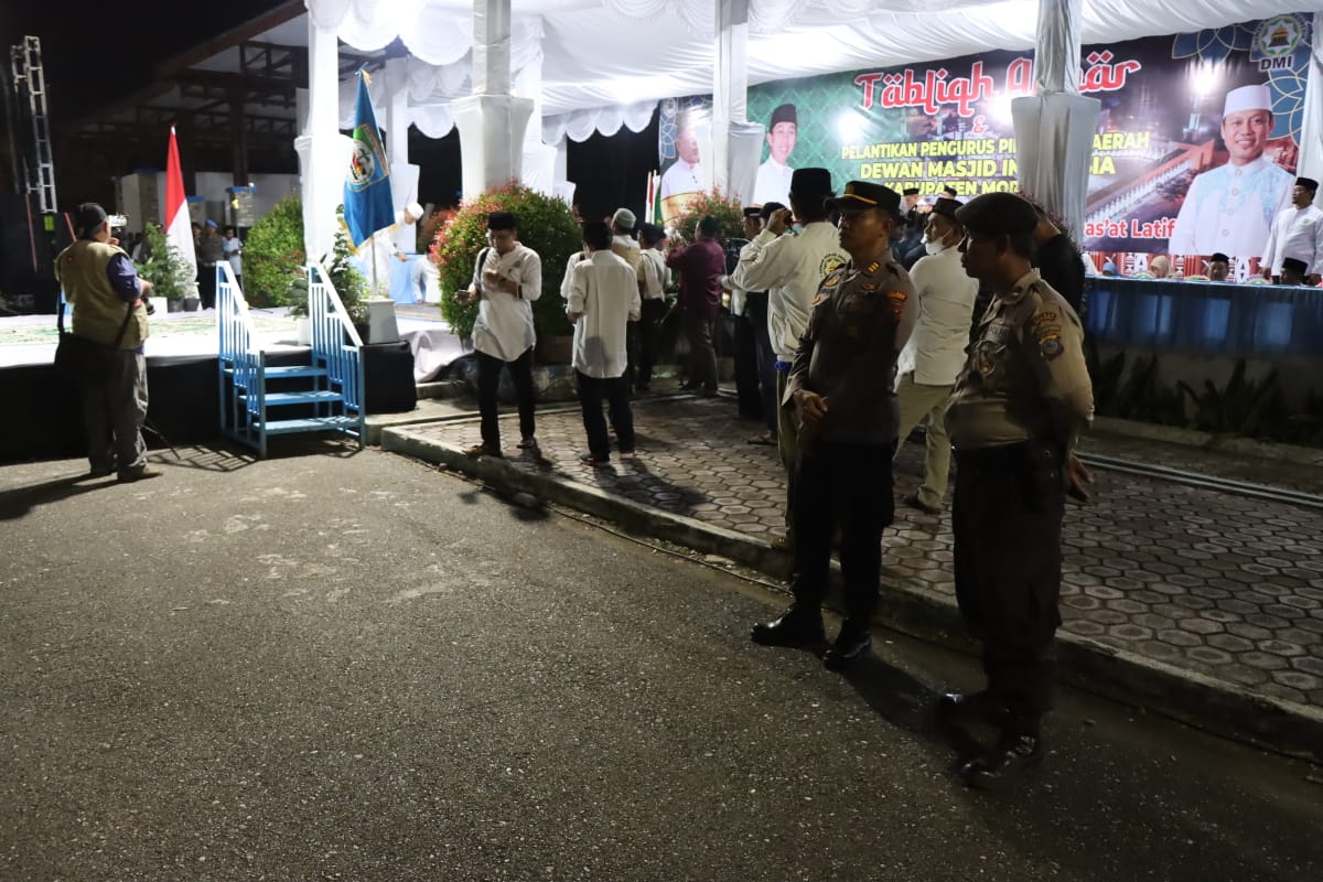 Kabag Ops Polres Morowali Pimpin Langsung  Pengamanan Tablih Akbar Ustad Das’at Latif