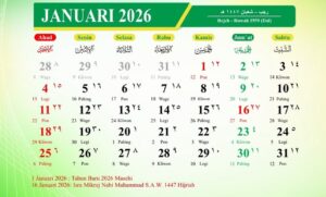 Kalender Januari 2026: Catat Tanggal Merah dan Hari Penting Nasional-Internasional